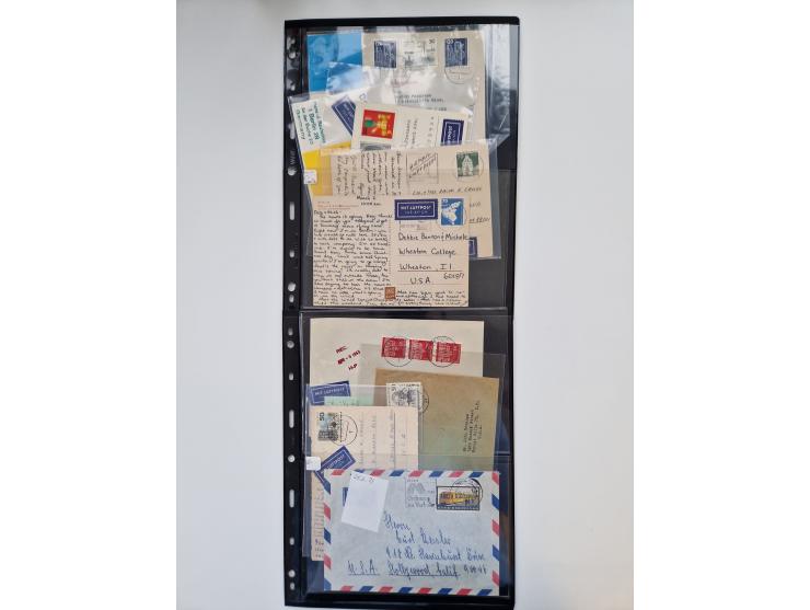1949/90, umfangreicher Sammlungsbestand mit ca. 350 Briefen, Karten und Ganzsachen mit vielen besseren Frankaturen, sehr viel