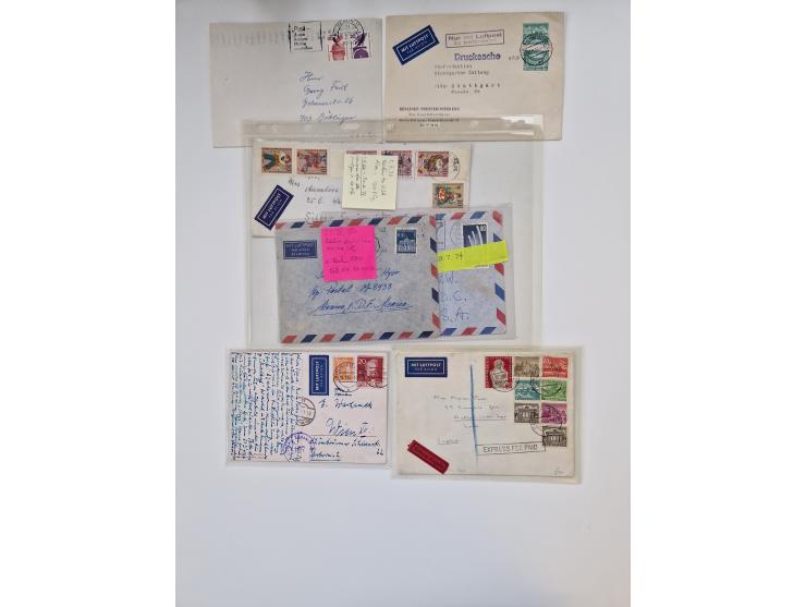 1949/90, umfangreicher Sammlungsbestand mit ca. 350 Briefen, Karten und Ganzsachen mit vielen besseren Frankaturen, sehr viel