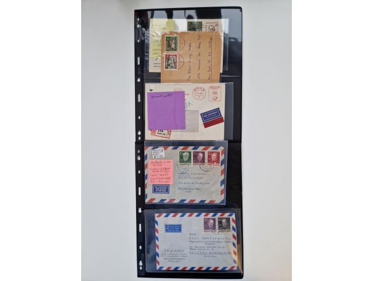 1949/90, umfangreicher Sammlungsbestand mit ca. 350 Briefen, Karten und Ganzsachen mit vielen besseren Frankaturen, sehr viel