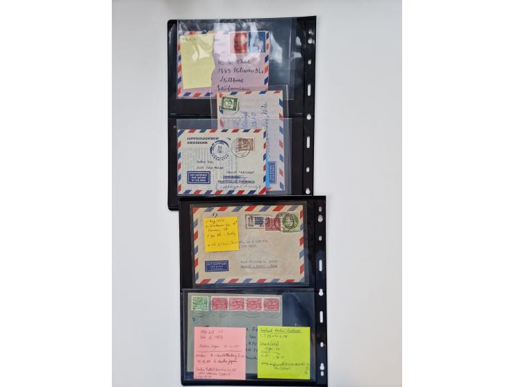 1949/90, umfangreicher Sammlungsbestand mit ca. 350 Briefen, Karten und Ganzsachen mit vielen besseren Frankaturen, sehr viel