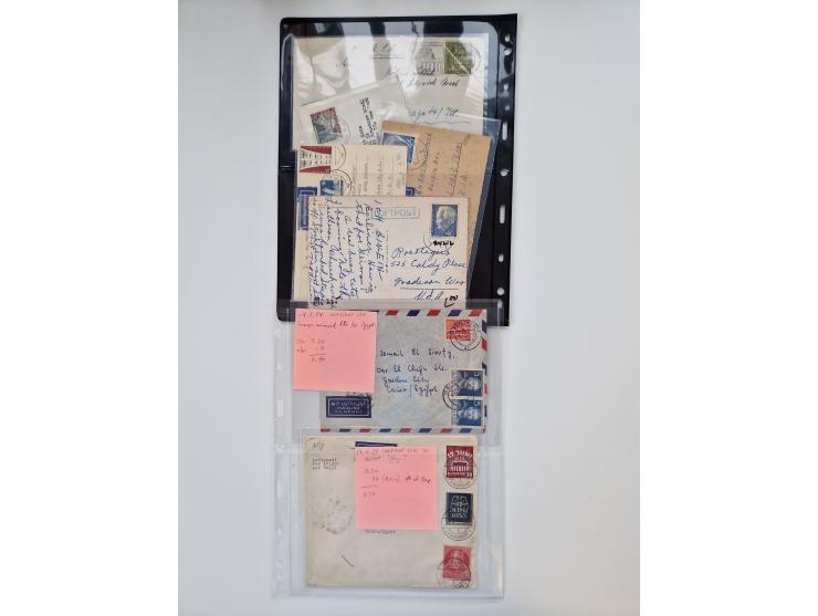1949/90, umfangreicher Sammlungsbestand mit ca. 350 Briefen, Karten und Ganzsachen mit vielen besseren Frankaturen, sehr viel