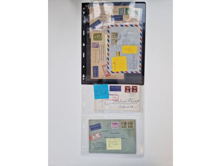 1949/90, umfangreicher Sammlungsbestand mit ca. 350 Briefen, Karten und Ganzsachen mit vielen besseren Frankaturen, sehr viel