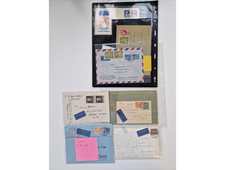 1949/90, umfangreicher Sammlungsbestand mit ca. 350 Briefen, Karten und Ganzsachen mit vielen besseren Frankaturen, sehr viel