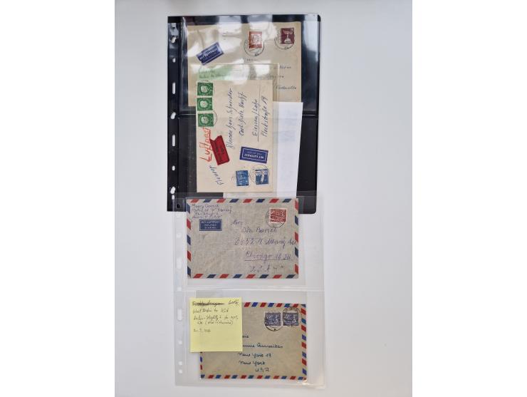 1949/90, umfangreicher Sammlungsbestand mit ca. 350 Briefen, Karten und Ganzsachen mit vielen besseren Frankaturen, sehr viel