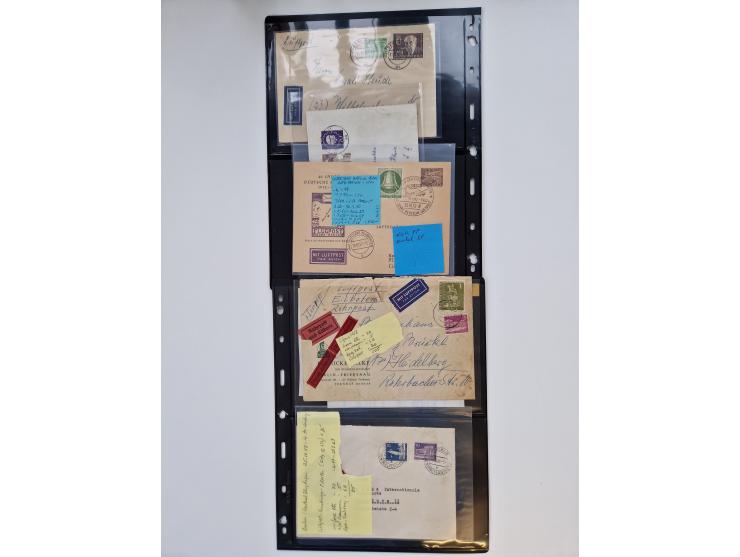 1949/90, umfangreicher Sammlungsbestand mit ca. 350 Briefen, Karten und Ganzsachen mit vielen besseren Frankaturen, sehr viel