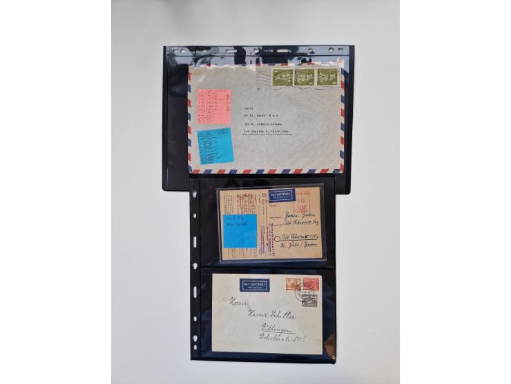 1949/90, umfangreicher Sammlungsbestand mit ca. 350 Briefen, Karten und Ganzsachen mit vielen besseren Frankaturen, sehr viel
