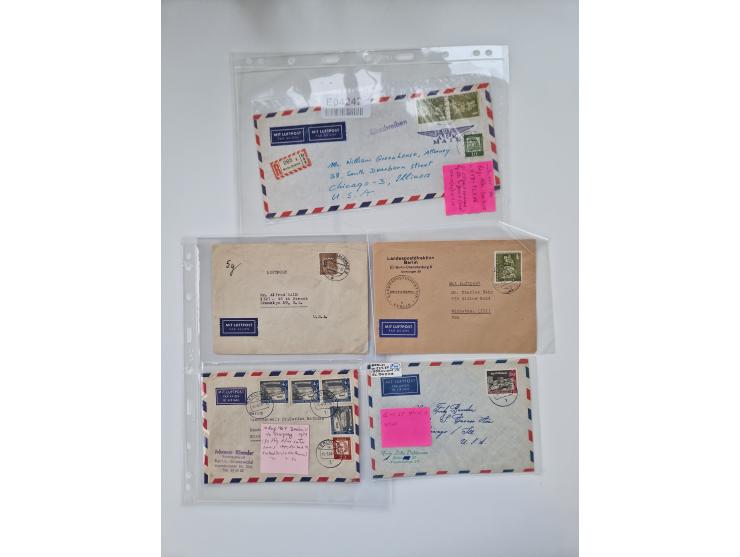 1949/90, umfangreicher Sammlungsbestand mit ca. 350 Briefen, Karten und Ganzsachen mit vielen besseren Frankaturen, sehr viel