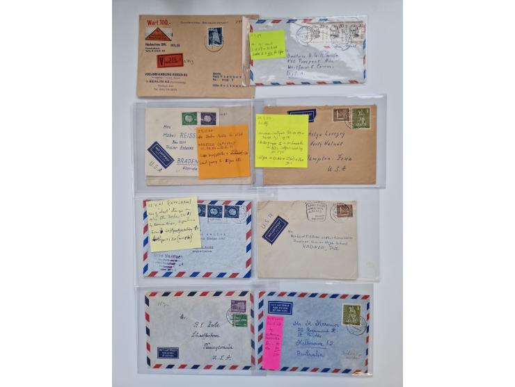 1949/90, umfangreicher Sammlungsbestand mit ca. 350 Briefen, Karten und Ganzsachen mit vielen besseren Frankaturen, sehr viel