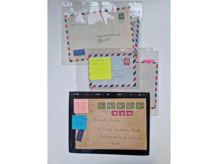 1949/90, umfangreicher Sammlungsbestand mit ca. 350 Briefen, Karten und Ganzsachen mit vielen besseren Frankaturen, sehr viel