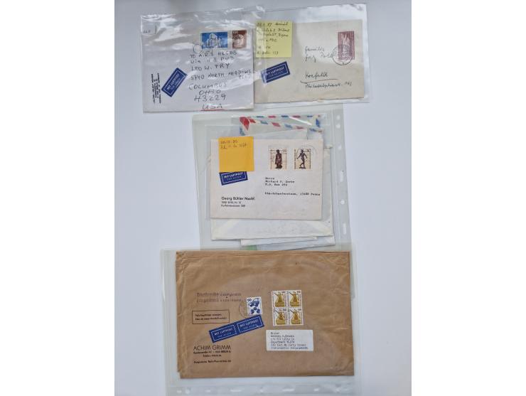 1949/90, umfangreicher Sammlungsbestand mit ca. 350 Briefen, Karten und Ganzsachen mit vielen besseren Frankaturen, sehr viel