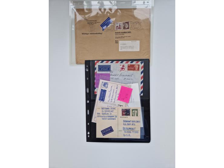 1949/90, umfangreicher Sammlungsbestand mit ca. 350 Briefen, Karten und Ganzsachen mit vielen besseren Frankaturen, sehr viel