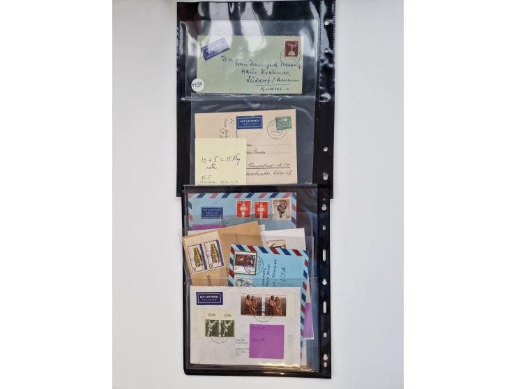 1949/90, umfangreicher Sammlungsbestand mit ca. 350 Briefen, Karten und Ganzsachen mit vielen besseren Frankaturen, sehr viel