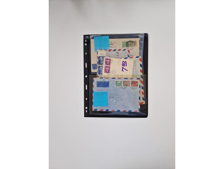 1949/90, umfangreicher Sammlungsbestand mit ca. 350 Briefen, Karten und Ganzsachen mit vielen besseren Frankaturen, sehr viel