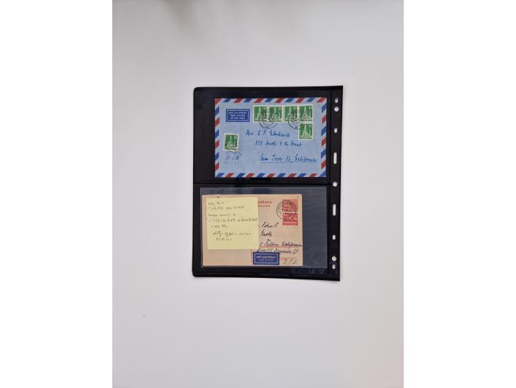 1949/90, umfangreicher Sammlungsbestand mit ca. 350 Briefen, Karten und Ganzsachen mit vielen besseren Frankaturen, sehr viel