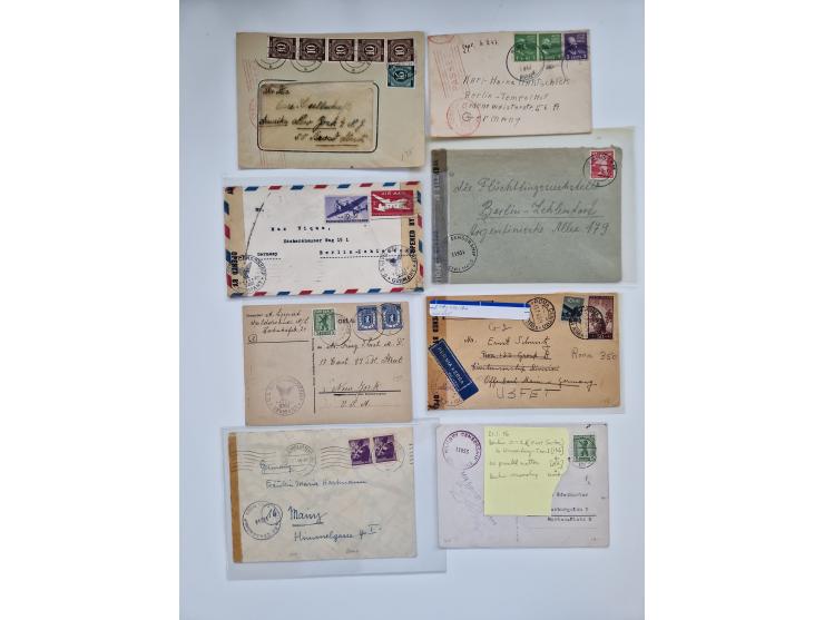 1945/54 (ca.), umfangreicher Sammlungsbestand “Zensurpost” mit geschätzt 400 Briefen, Karten und Ganzsachen mit viel Auslands