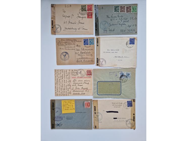 1945/54 (ca.), umfangreicher Sammlungsbestand “Zensurpost” mit geschätzt 400 Briefen, Karten und Ganzsachen mit viel Auslands