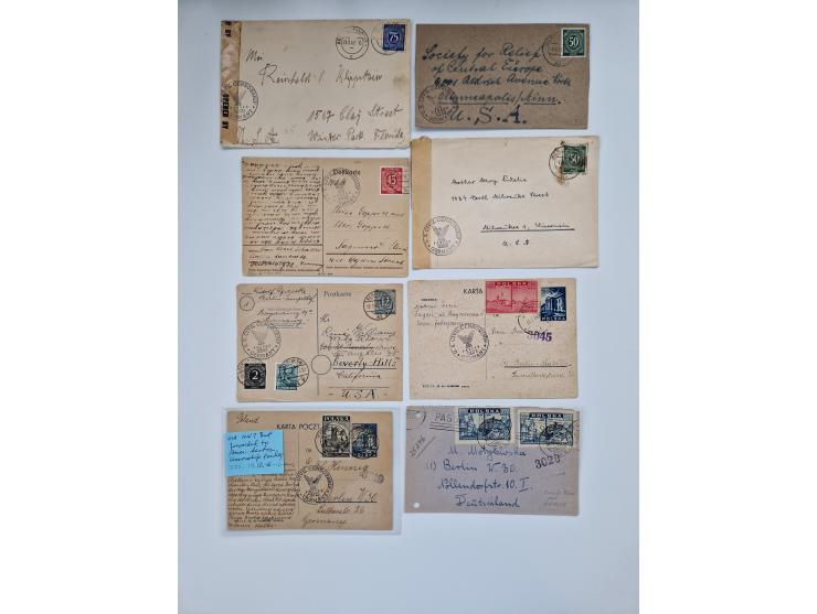 1945/54 (ca.), umfangreicher Sammlungsbestand “Zensurpost” mit geschätzt 400 Briefen, Karten und Ganzsachen mit viel Auslands