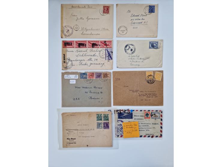 1945/54 (ca.), umfangreicher Sammlungsbestand “Zensurpost” mit geschätzt 400 Briefen, Karten und Ganzsachen mit viel Auslands