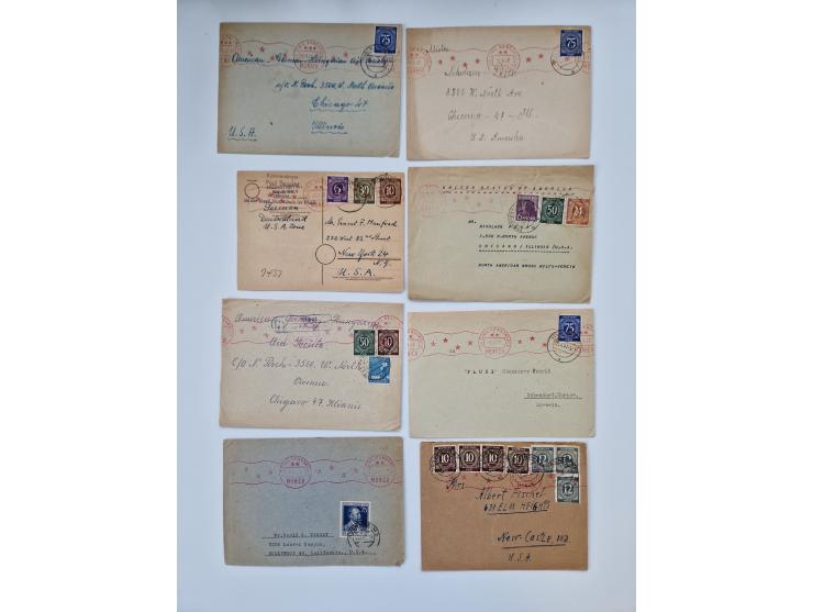1945/54 (ca.), umfangreicher Sammlungsbestand “Zensurpost” mit geschätzt 400 Briefen, Karten und Ganzsachen mit viel Auslands