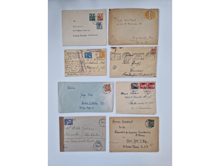1945/54 (ca.), umfangreicher Sammlungsbestand “Zensurpost” mit geschätzt 400 Briefen, Karten und Ganzsachen mit viel Auslands