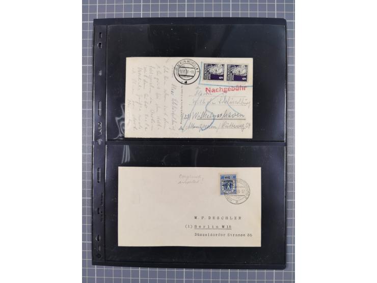 1945/48, umfangreicher Sammlungsbestand mit geschätzt fast 400 Briefen, Karten und Ganzsachen. Dabei sehr viel Auslandspost m