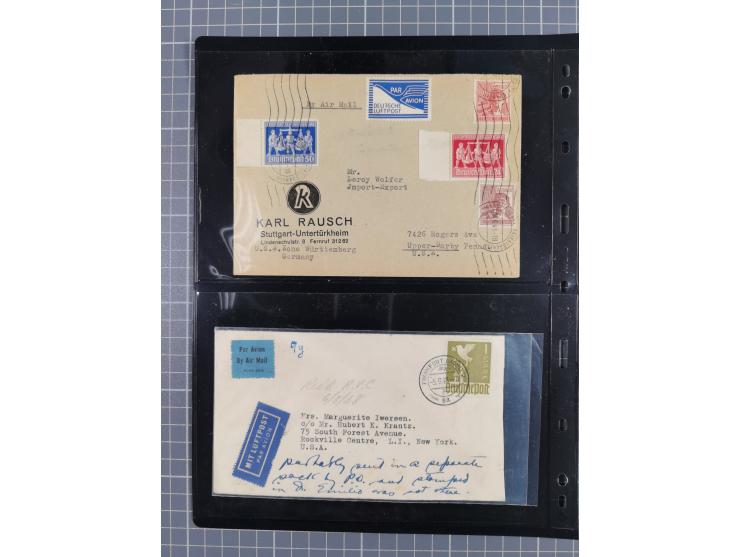 1945/48, umfangreicher Sammlungsbestand mit geschätzt fast 400 Briefen, Karten und Ganzsachen. Dabei sehr viel Auslandspost m