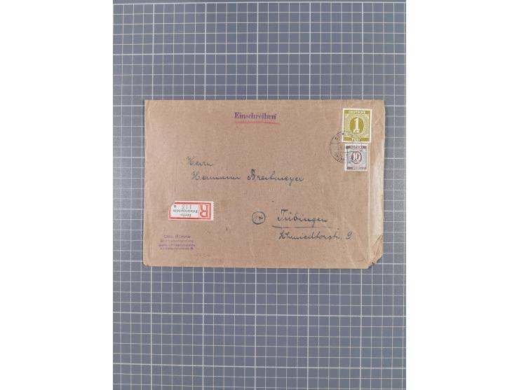 1945/48, umfangreicher Sammlungsbestand mit geschätzt fast 400 Briefen, Karten und Ganzsachen. Dabei sehr viel Auslandspost m