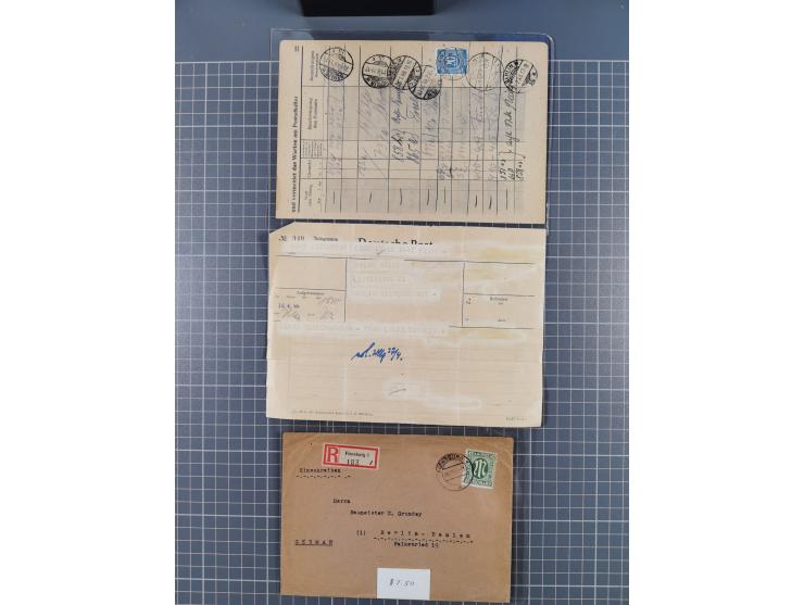 1945/48, umfangreicher Sammlungsbestand mit geschätzt fast 400 Briefen, Karten und Ganzsachen. Dabei sehr viel Auslandspost m