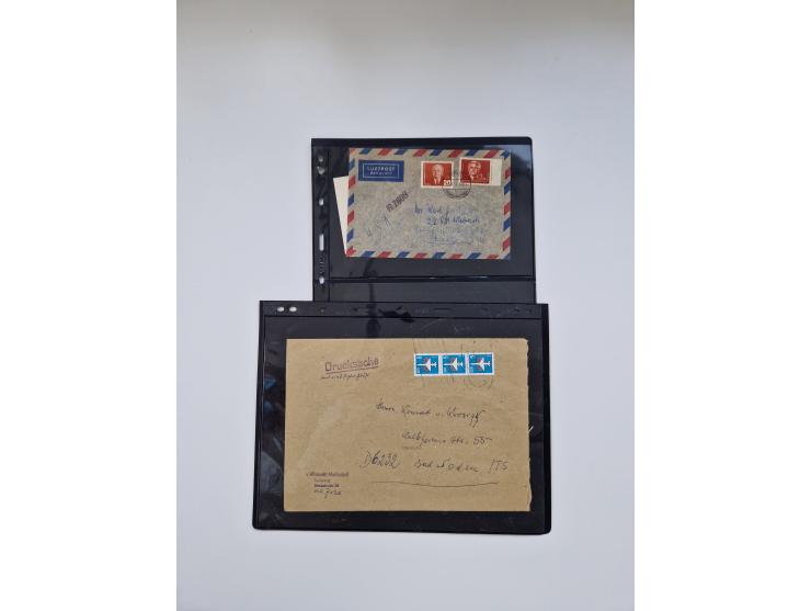 1945/90,über 200 Briefe, Karten und Ganzsachen mit Schwerpunkt bis ca. 1960 mit vielen Einzel- und Mehrfachfrankaturen, Luftp