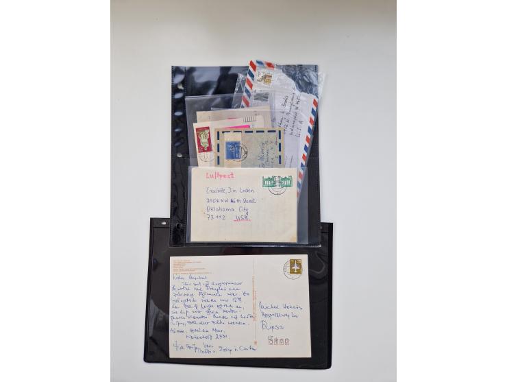 1945/90,über 200 Briefe, Karten und Ganzsachen mit Schwerpunkt bis ca. 1960 mit vielen Einzel- und Mehrfachfrankaturen, Luftp
