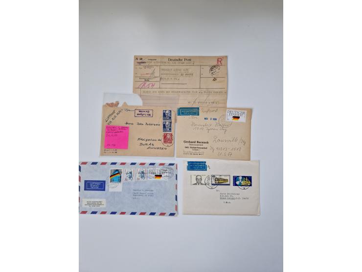 1945/90,über 200 Briefe, Karten und Ganzsachen mit Schwerpunkt bis ca. 1960 mit vielen Einzel- und Mehrfachfrankaturen, Luftp