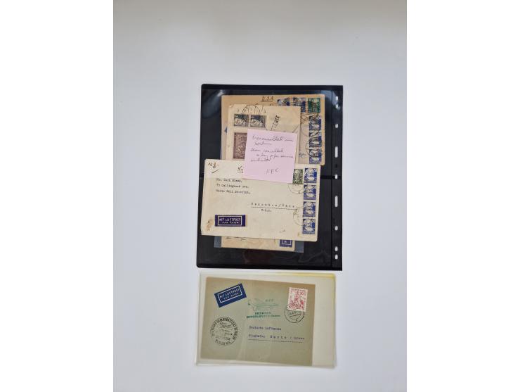1945/90,über 200 Briefe, Karten und Ganzsachen mit Schwerpunkt bis ca. 1960 mit vielen Einzel- und Mehrfachfrankaturen, Luftp