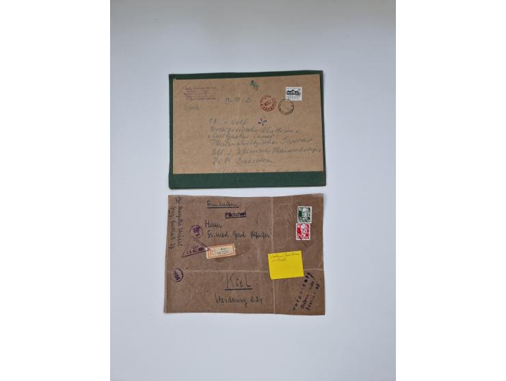 1945/90,über 200 Briefe, Karten und Ganzsachen mit Schwerpunkt bis ca. 1960 mit vielen Einzel- und Mehrfachfrankaturen, Luftp