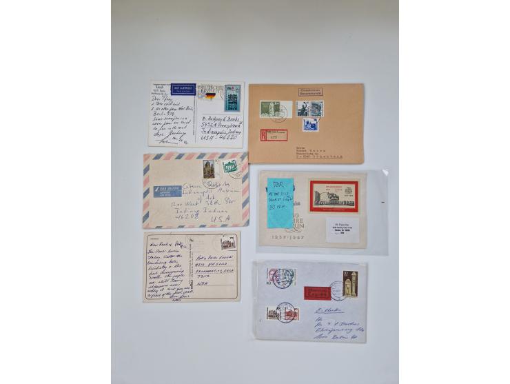 1945/90,über 200 Briefe, Karten und Ganzsachen mit Schwerpunkt bis ca. 1960 mit vielen Einzel- und Mehrfachfrankaturen, Luftp