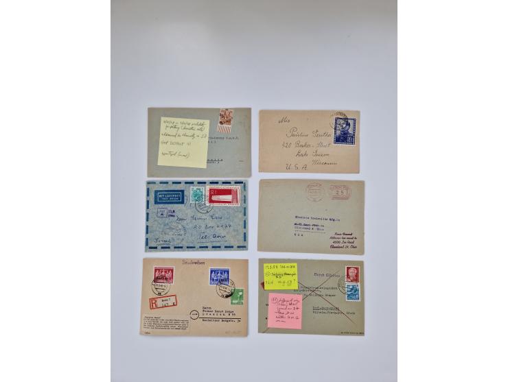 1945/90,über 200 Briefe, Karten und Ganzsachen mit Schwerpunkt bis ca. 1960 mit vielen Einzel- und Mehrfachfrankaturen, Luftp