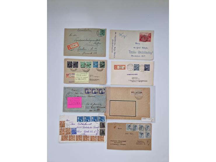 1945/90,über 200 Briefe, Karten und Ganzsachen mit Schwerpunkt bis ca. 1960 mit vielen Einzel- und Mehrfachfrankaturen, Luftp