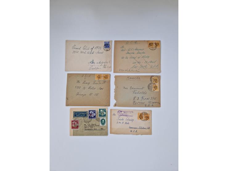 1945/90,über 200 Briefe, Karten und Ganzsachen mit Schwerpunkt bis ca. 1960 mit vielen Einzel- und Mehrfachfrankaturen, Luftp