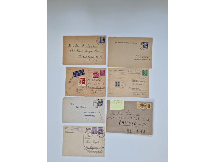 1945/90,über 200 Briefe, Karten und Ganzsachen mit Schwerpunkt bis ca. 1960 mit vielen Einzel- und Mehrfachfrankaturen, Luftp