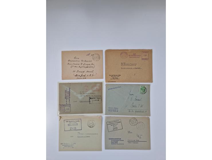 1945/90,über 200 Briefe, Karten und Ganzsachen mit Schwerpunkt bis ca. 1960 mit vielen Einzel- und Mehrfachfrankaturen, Luftp
