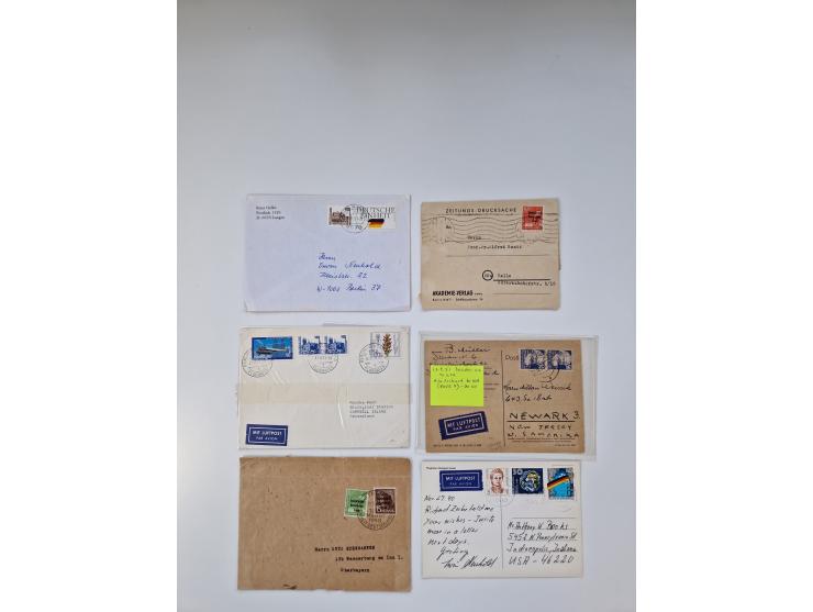 1945/90,über 200 Briefe, Karten und Ganzsachen mit Schwerpunkt bis ca. 1960 mit vielen Einzel- und Mehrfachfrankaturen, Luftp