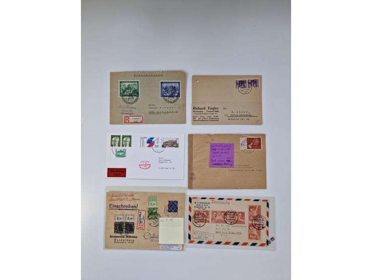1945/90,über 200 Briefe, Karten und Ganzsachen mit Schwerpunkt bis ca. 1960 mit vielen Einzel- und Mehrfachfrankaturen, Luftp