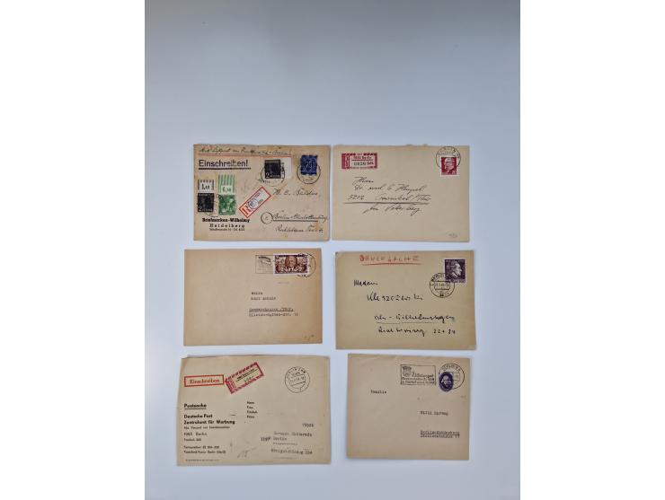 1945/90,über 200 Briefe, Karten und Ganzsachen mit Schwerpunkt bis ca. 1960 mit vielen Einzel- und Mehrfachfrankaturen, Luftp