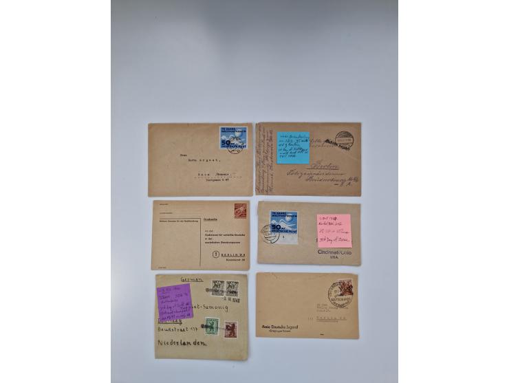 1945/90,über 200 Briefe, Karten und Ganzsachen mit Schwerpunkt bis ca. 1960 mit vielen Einzel- und Mehrfachfrankaturen, Luftp