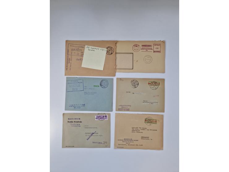 1945/90,über 200 Briefe, Karten und Ganzsachen mit Schwerpunkt bis ca. 1960 mit vielen Einzel- und Mehrfachfrankaturen, Luftp