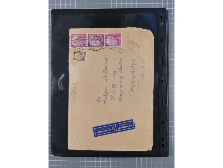 1949/94, fast 40 Briefe und Karten mit Schwerpunkt bei den Posthorn- und Heuss-Frankaturen. Dabei interessante Luftpost-Frank