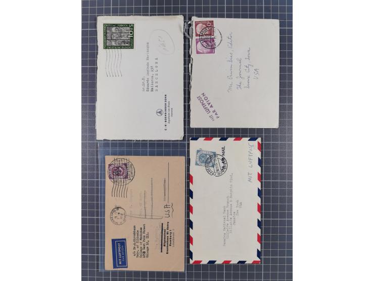 1949/94, fast 40 Briefe und Karten mit Schwerpunkt bei den Posthorn- und Heuss-Frankaturen. Dabei interessante Luftpost-Frank