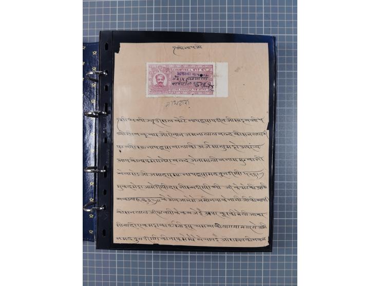 MEWAR UDAIPUR: Interesting group of more than70 Documents with Court-Fee stamps, usual condition
