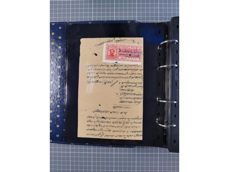 MEWAR UDAIPUR: Interesting group of more than70 Documents with Court-Fee stamps, usual condition
