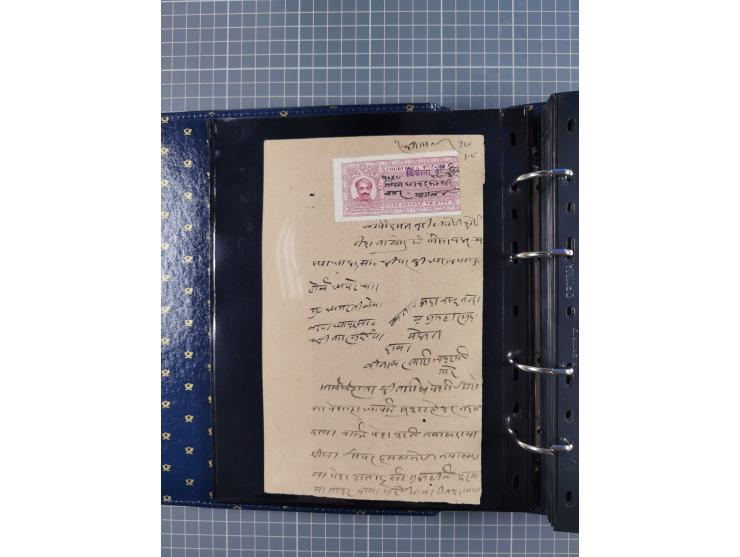MEWAR UDAIPUR: Interesting group of more than70 Documents with Court-Fee stamps, usual condition