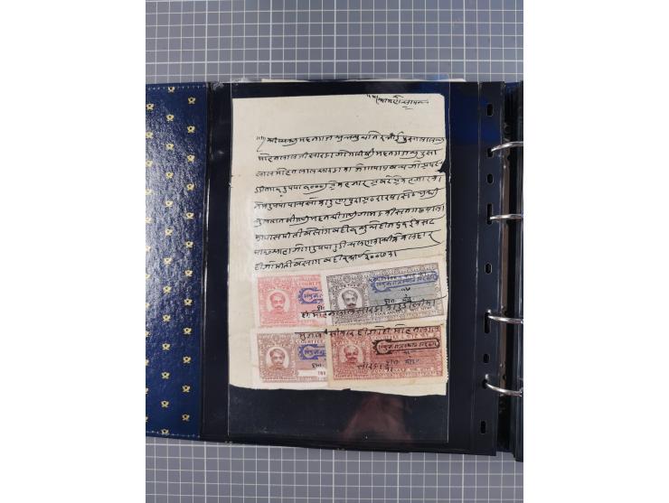 MEWAR UDAIPUR: Interesting group of more than70 Documents with Court-Fee stamps, usual condition